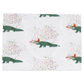 Grand Sac Cadeau Crocodile d'alligator - Animaux ayant une fête (Dos)
