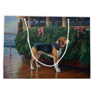 Grand Sac Cadeau Croisière de Noël beagle : Pawsome Holiday Delft