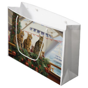 Grand Sac Cadeau Croisière de Noël des chats du Bengale : des vacan