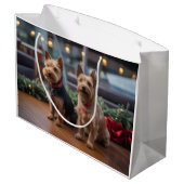 Grand Sac Cadeau Croisière de Noël Terrier australien : Pawsome (Dos Angle)