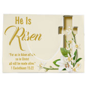 Grand Sac Cadeau Croix Lily Easter (Dos)