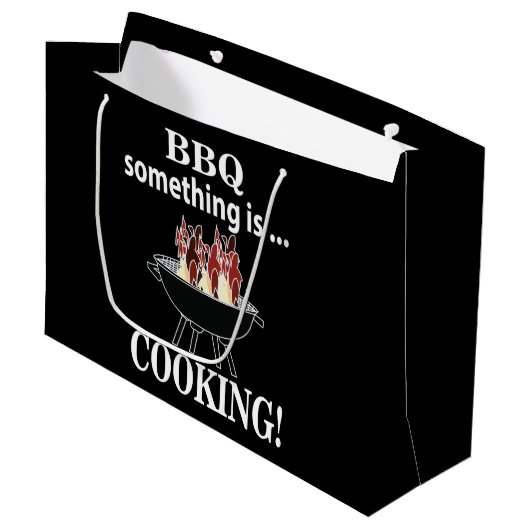 Grand Sac Cadeau Cuisinier Barbeque Cuisine Drôle Bbq (Devant Angle)