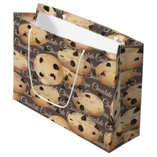 Grand Sac Cadeau Cuisson de biscuits aux pépites de chocolat (Devant Angle)