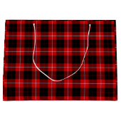 Grand Sac Cadeau Cunningham Tartan rouge noir (Devant)
