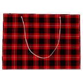 Grand Sac Cadeau Cunningham Tartan rouge noir (Dos)