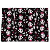 Grand Sac Cadeau Cupcake Mademoiselle de crâne (Devant)