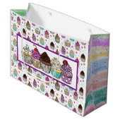 Grand Sac Cadeau Cupcakes Mignons (Devant Angle)