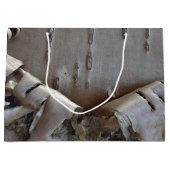 Grand Sac Cadeau Curly Birch Bark Tree Rustic (Devant)