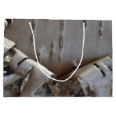Grand Sac Cadeau Curly Birch Bark Tree Rustic (Dos)