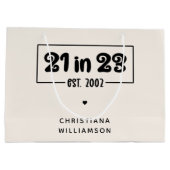 Grand Sac Cadeau Custom 21st Birthday Cadeau 21 en 23 Est 2002 (Dos)
