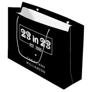 Grand Sac Cadeau Custom 23rd Birthday Gift 23 en 23 Est 2000