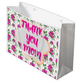 Grand Sac Cadeau Custom and personalized floral pattern  (Devant Angle)