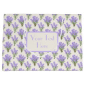 Grand Sac Cadeau Custom Large Paper Bag with Lavender Pattern (Devant)