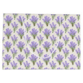 Grand Sac Cadeau Custom Large Paper Bag with Lavender Pattern (Dos)
