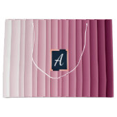 Grand Sac Cadeau Custom Monogram Pink Gradient Vertical (Devant)