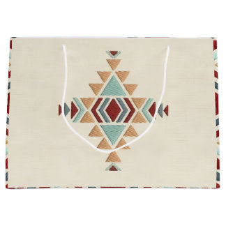 Grand Sac Cadeau Custom Moroccan Geometric Embroidery 