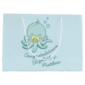 Grand Sac Cadeau Cute Baby shower Octopus Kawaii (Dos)