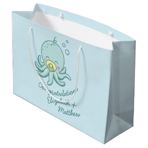 Grand Sac Cadeau Cute Baby shower Octopus Kawaii