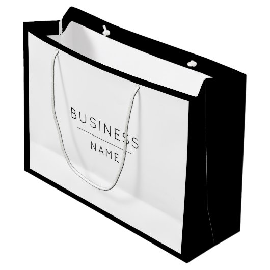 Grand Sac Cadeau Cute Black & White Business Promotion (Devant Angle)