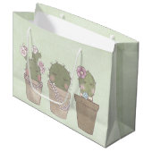 Grand Sac Cadeau Cute Cactus (Devant Angle)