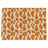 Grand Sac Cadeau Cute carrelé motif de poulet frit (Devant)