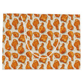 Grand Sac Cadeau Cute carrelé motif de poulet frit (Dos)