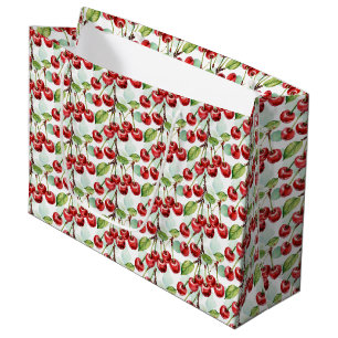 Grand Sac Cadeau Cute Cherry Motif à thème Anniversaire