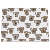 Grand Sac Cadeau Cute Chocolat Labrador Retriever Chien Motif (Devant)
