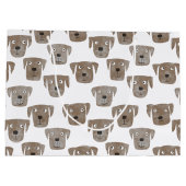 Grand Sac Cadeau Cute Chocolat Labrador Retriever Chien Motif (Dos)