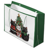 Grand Sac Cadeau Cute Christmas Cats (Devant Angle)
