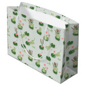 Grand Sac Cadeau Cute Frogs in Lily Pond (Dos Angle)
