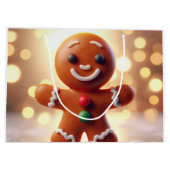 Grand Sac Cadeau Cute gingerbread man cookie (Dos)