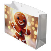 Grand Sac Cadeau Cute gingerbread man cookie (Dos Angle)