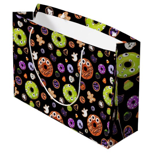 Grand Sac Cadeau Cute Halloween Éffrayant Cookie Citrouille Ghost S (Dos Angle)