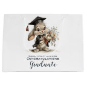 Grand Sac Cadeau  Cute Kindergarten Graduation Bunny Design (Devant)