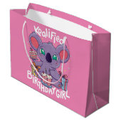 Grand Sac Cadeau Cute Koala Ours Koalified Anniversaire fille rose (Dos Angle)