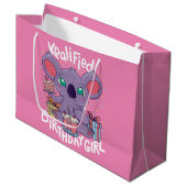 Grand Sac Cadeau Cute Koala Ours Koalified Anniversaire fille rose (Devant Angle)