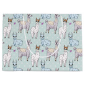 Grand Sac Cadeau Cute Llama Motif Pois (Devant)