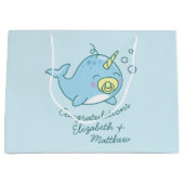 Grand Sac Cadeau Cute Narwhal Baby shower Kawaii (Devant)