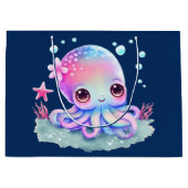 Grand Sac Cadeau Cute Octopus Sea Creator (Devant)