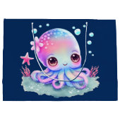 Grand Sac Cadeau Cute Octopus Sea Creator (Dos)