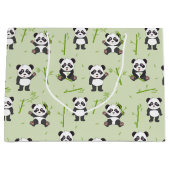 Grand Sac Cadeau Cute Panda Bear Bamboo Kawaii Animals Pattern (Devant)