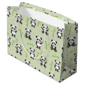 Grand Sac Cadeau Cute Panda Bear Bamboo Kawaii Animals Pattern (Dos Angle)