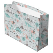 Grand Sac Cadeau Cute Pastel Dinosaur Motif (Dos Angle)