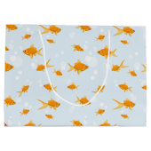 Grand Sac Cadeau Cute poisson d'or nager dans l'eau (Dos)