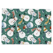 Grand Sac Cadeau Cute Snowmen (Dos)