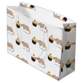 Grand Sac Cadeau Cute souris manger Halloween Eyeball Cupcake (Dos Angle)