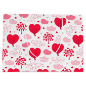 Grand Sac Cadeau Cute Valentines motif en forme d'arbre (Dos)