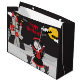 Grand Sac Cadeau Cute Vampires Halloween Enfants Éffrayant Annivers (Devant Angle)