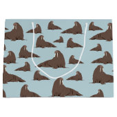 Grand Sac Cadeau Cute Walrus Motif (Devant)